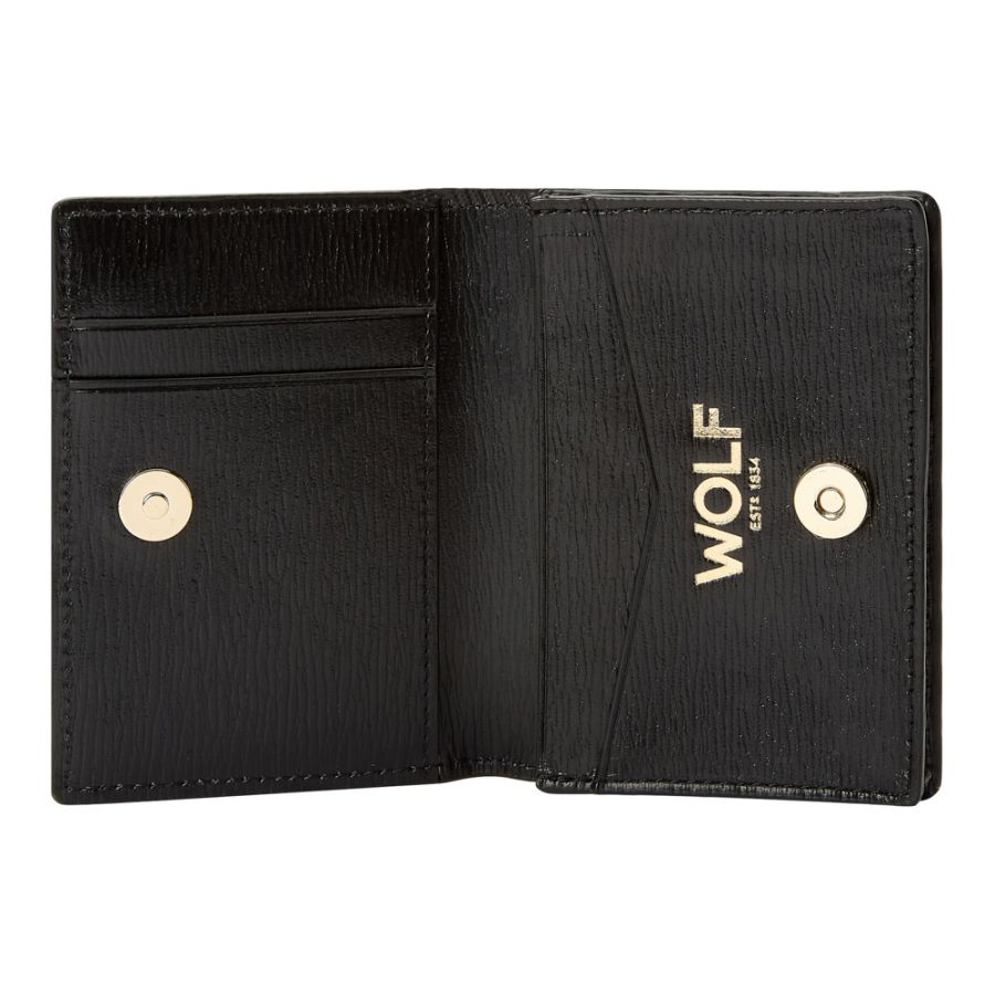 Wolf W Logo Gusset Card Case Black
