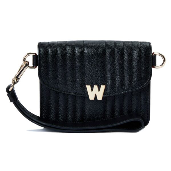 Wolf Mimi Mini Bag with Wristlet & Lanyard Black