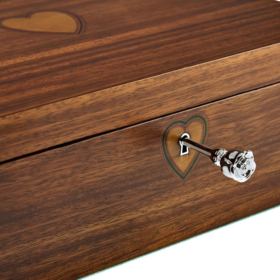 Wolf Ballet Musical Jewellery Box - Walnut Wood - Sleeping Beauty